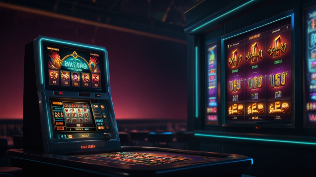 Dunkles Casino mit Cashback-Anzeige und Bonus-Dashboard